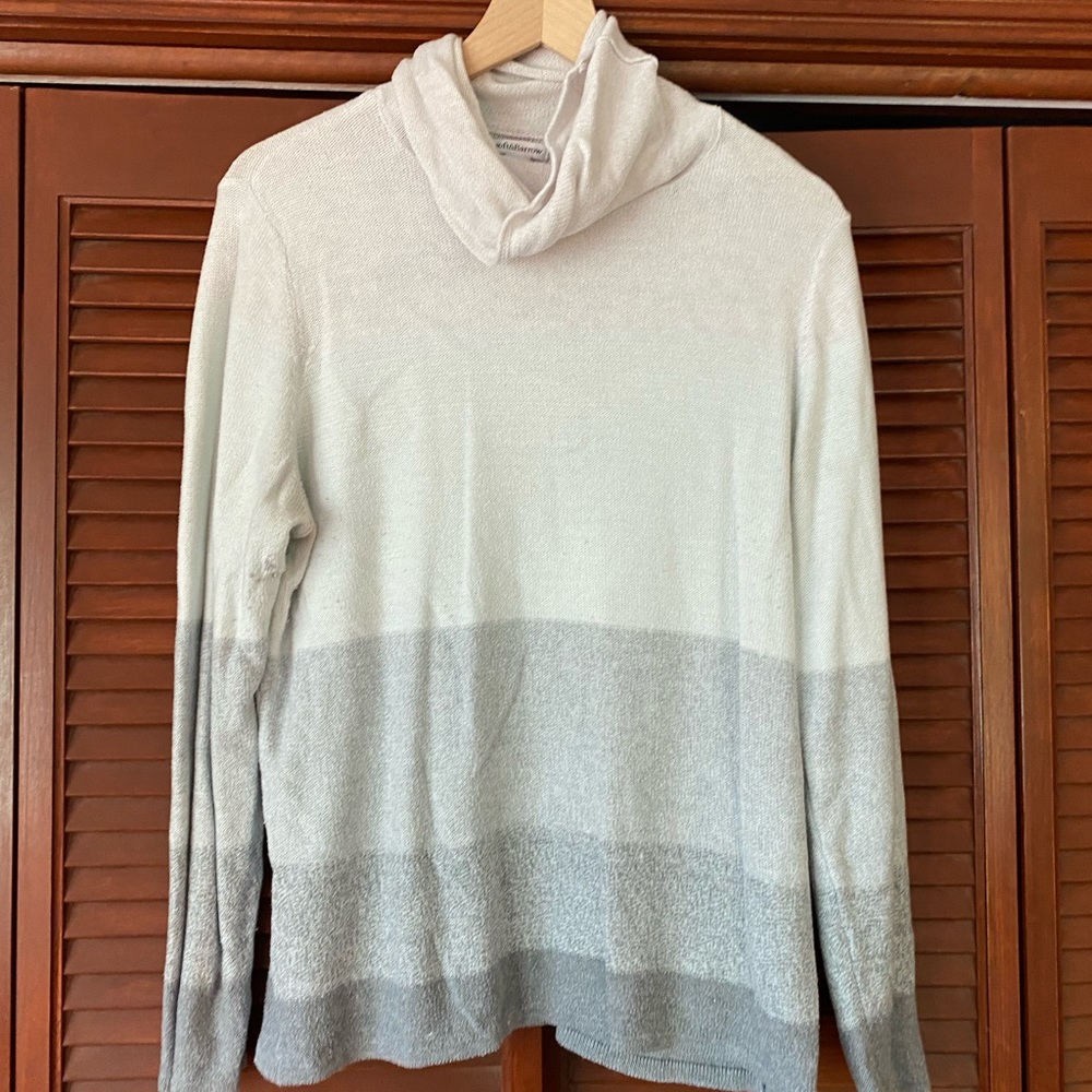 Gray Ombré sweater with cowl neck